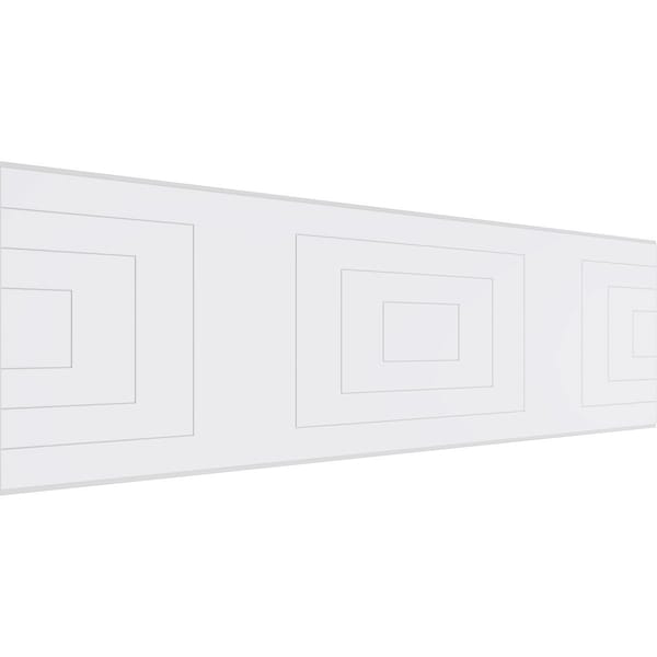 Ekena Millwork Set of Four Panels for 94 1/2"W x 28 1/4"H Mid Century Modern Fretwork Wainscot Wall Paneling WPKP14X01X47MCM - main
